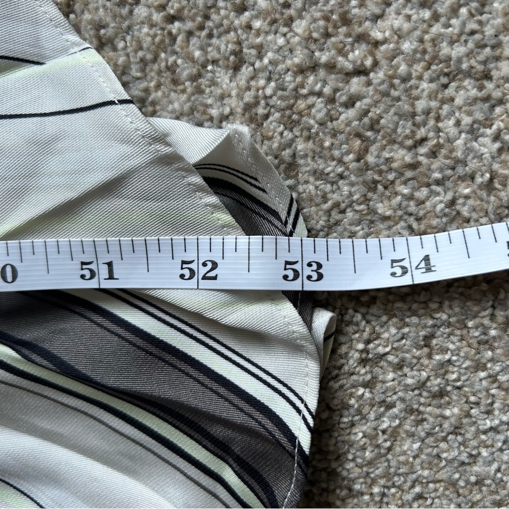 Banana Republic gray and cream silky cutout out back midi dress 12 - Picture 7 of 9